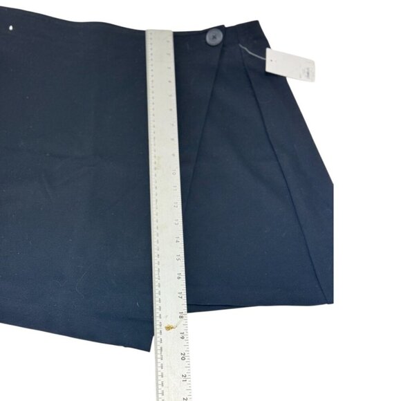 SO Skirt Women's Size XL Black Faux Wrap Mini Length Y2K Stretchy Fabric Goth - Picture 6 of 12